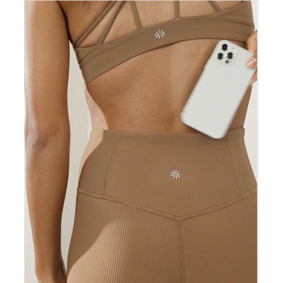 New PL Athleta Elation TIght Walnut RIb Large Petite - Picture 6 of 7